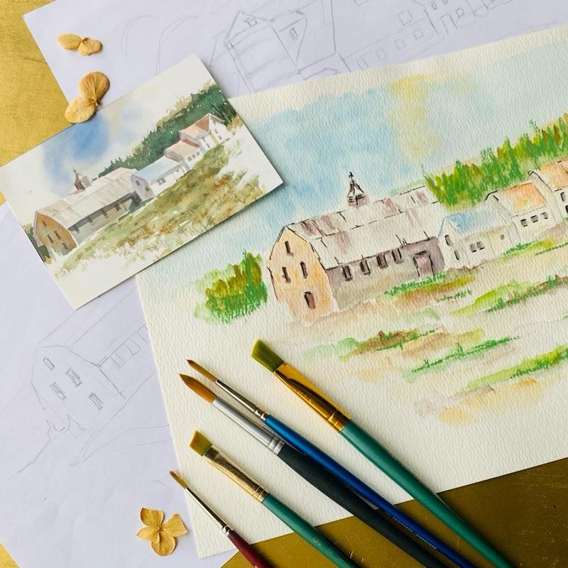Barn Series Watercolor Sketches (8"x10")