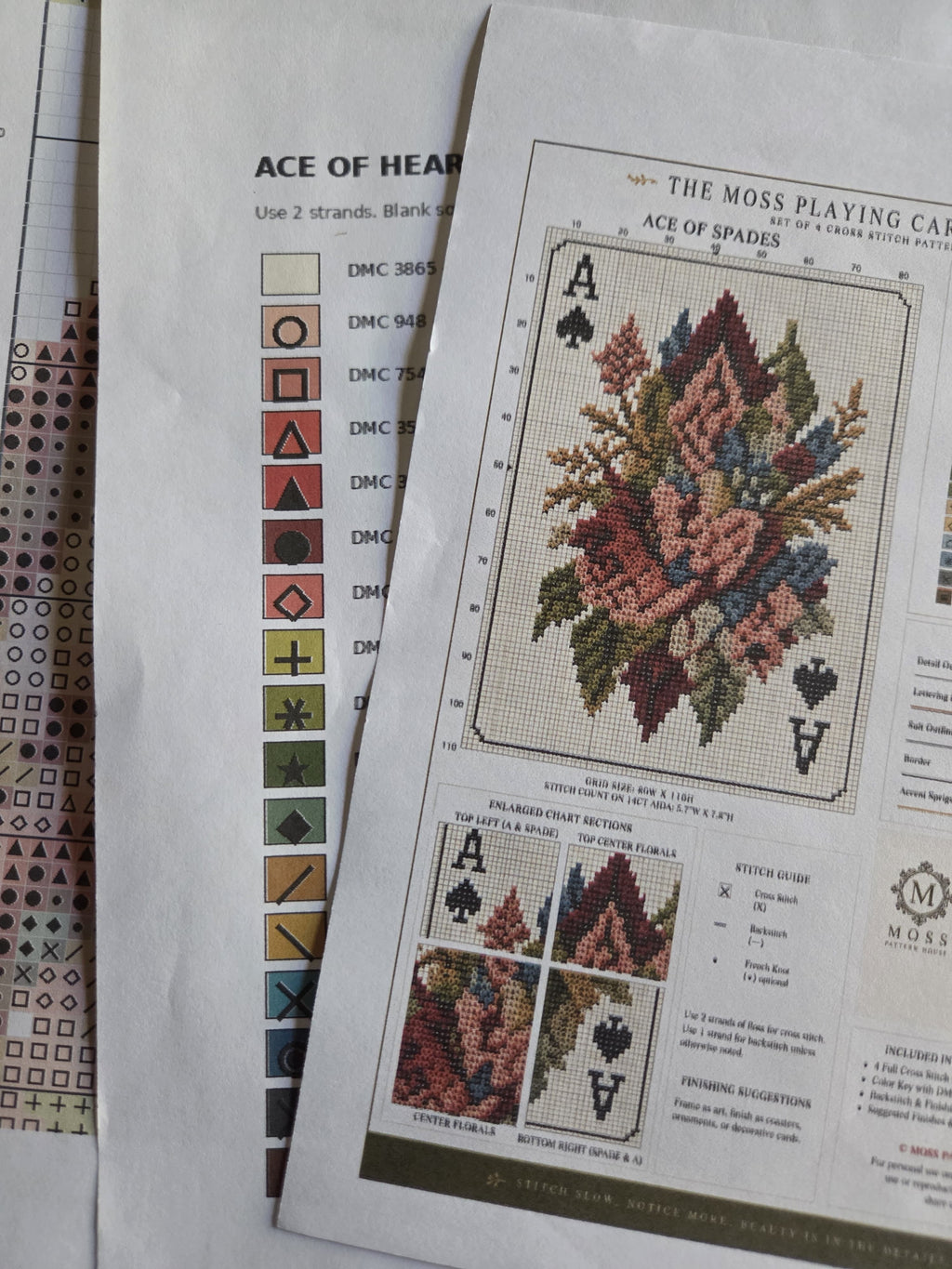 Ace of Hearts Cross Stitch Pattern