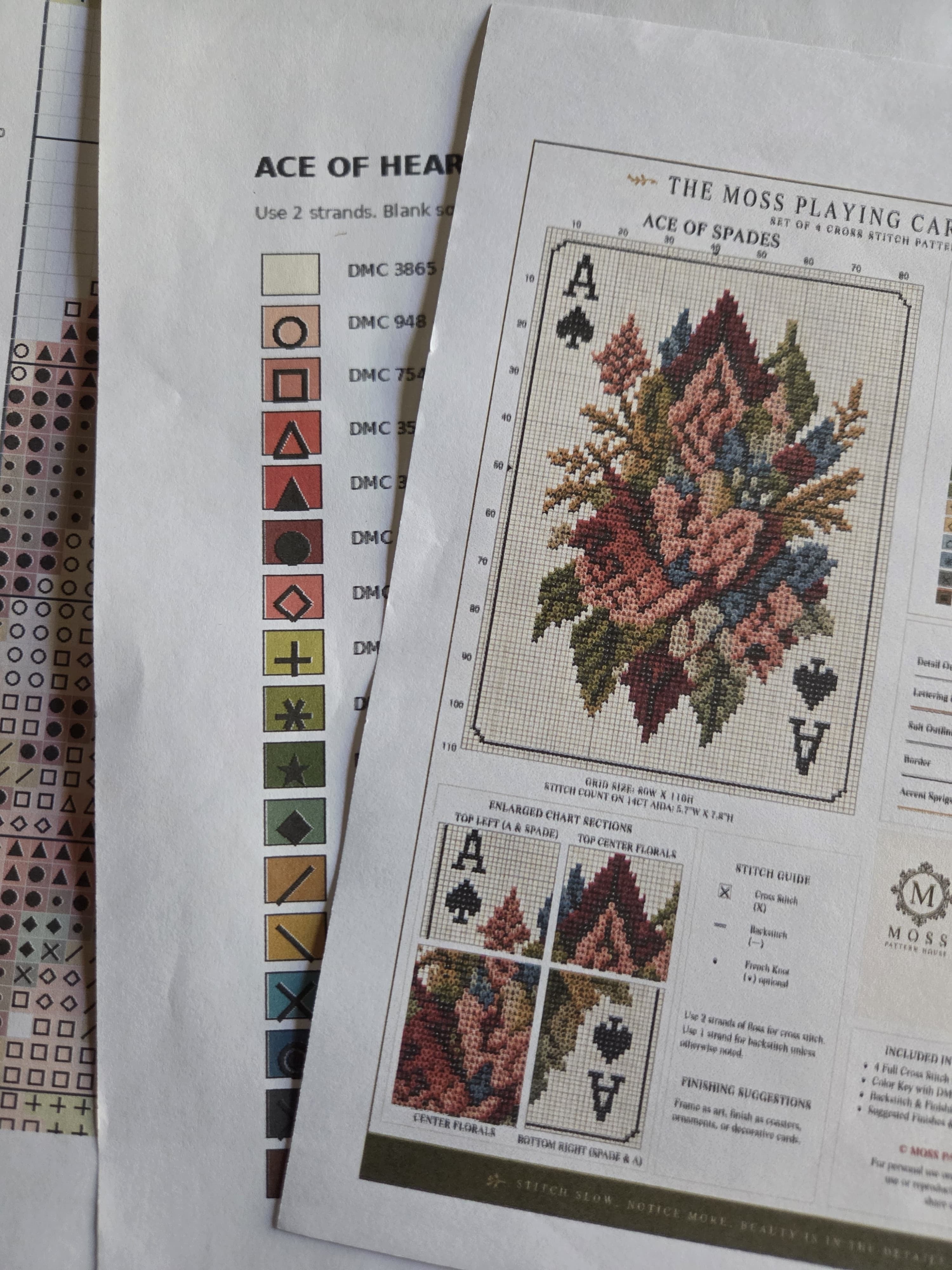 Ace of Hearts Cross Stitch Pattern