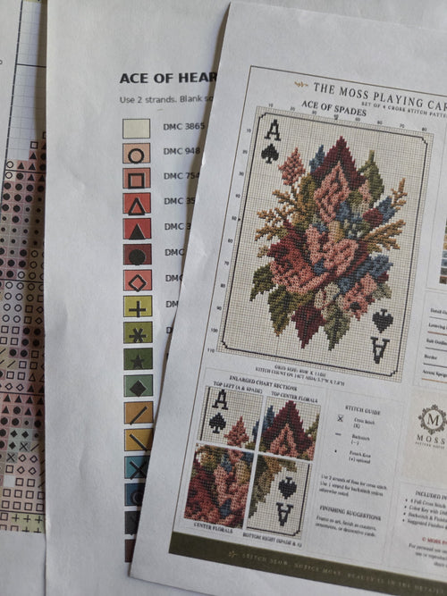 Ace of Hearts Cross Stitch Pattern