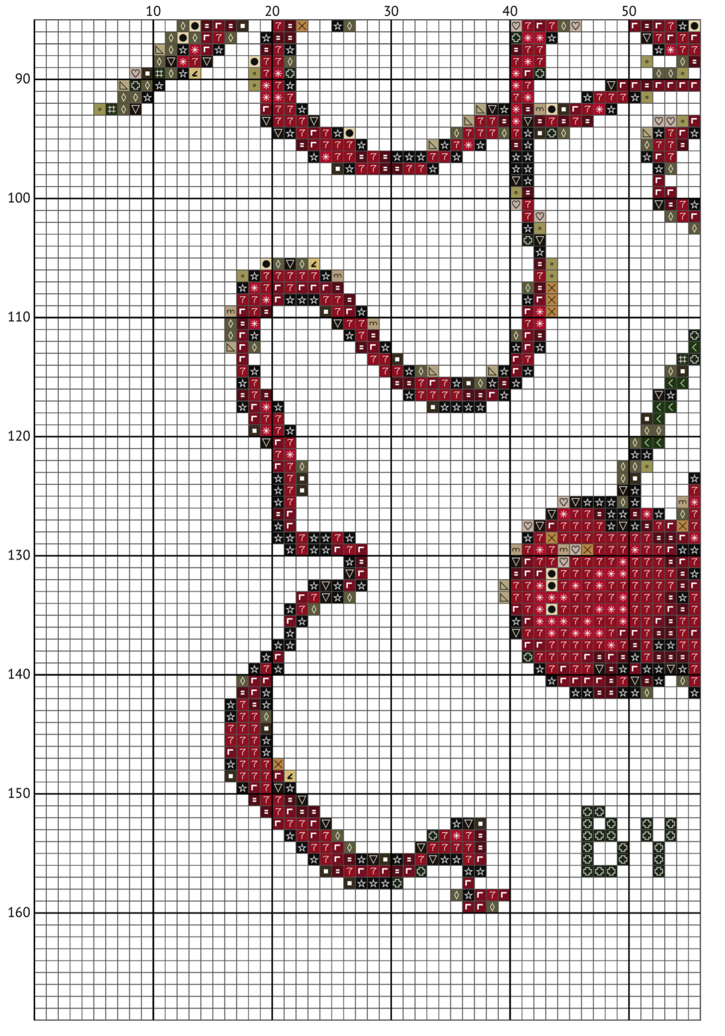 Bunch of Cherries Cross Stitch Pattern