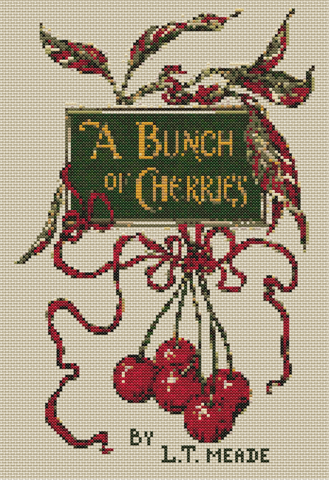 Bunch of Cherries Cross Stitch Pattern